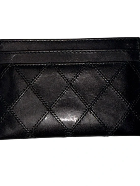 Chanel CC Quilted Lambskin Card Holder Black Silver Hardware - Picture 6 of 16